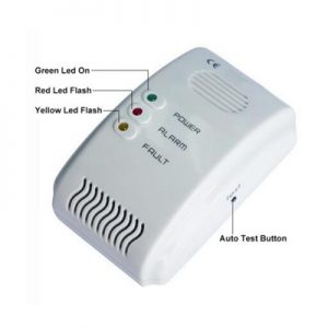 smart home LPG kitchen cooking gas leak detector with solenoid valve